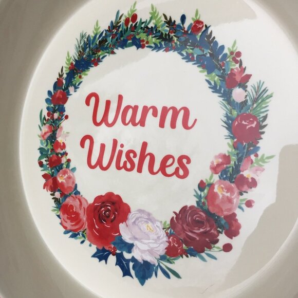 The Pioneer Woman Pie Plate Baking Dish Stoneware Christmas Floral Flower Red - Picture 4 of 11
